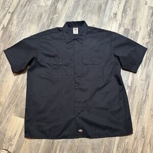 Dickies Men's 2XL Black Short Sleeve Shirt Asleep At The Wheel Hot Rod Lincoln